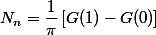 N_n=\dfrac{1}{\pi}\left[G(1)-G(0)\right]